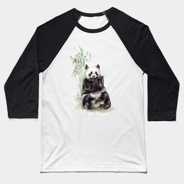 Pandas #3 Baseball T-Shirt by Kira Balan